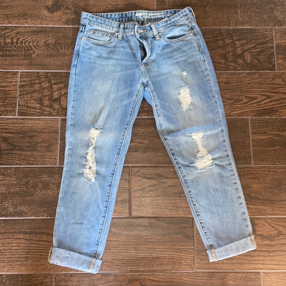 Gap blue distressed jeans